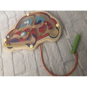 Wooden Magnetic Car Puzzle Maze